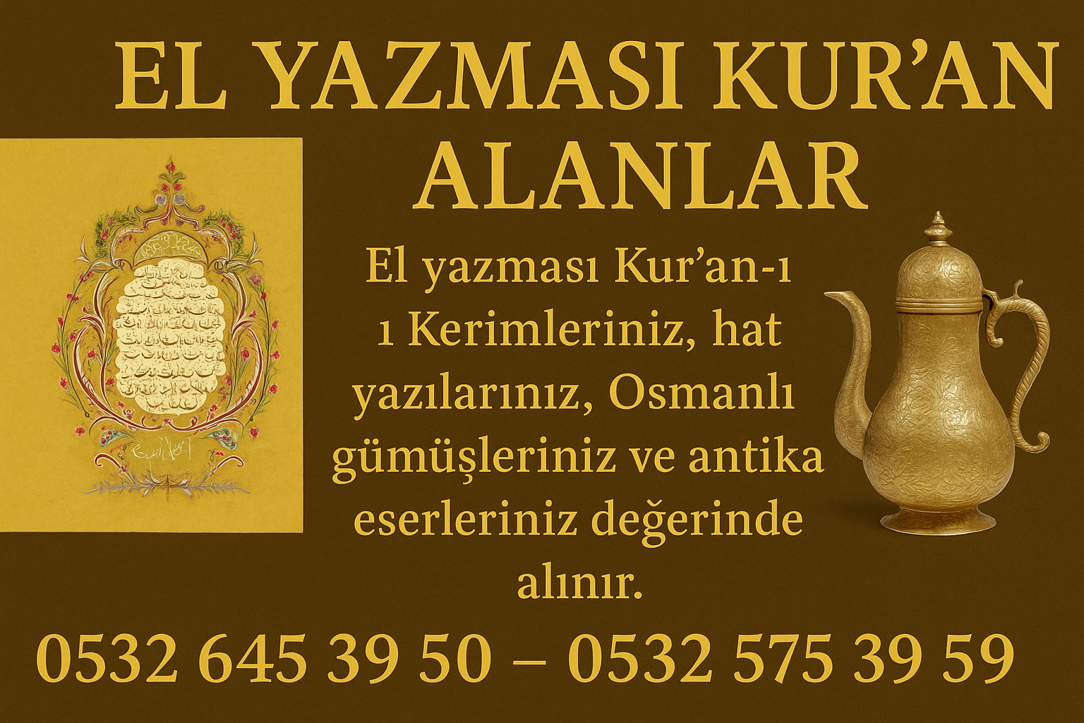 El Yazması Kur’an-ı Kerim Alımı – Ertaş Antik